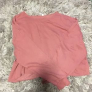 Cropped pink sweater